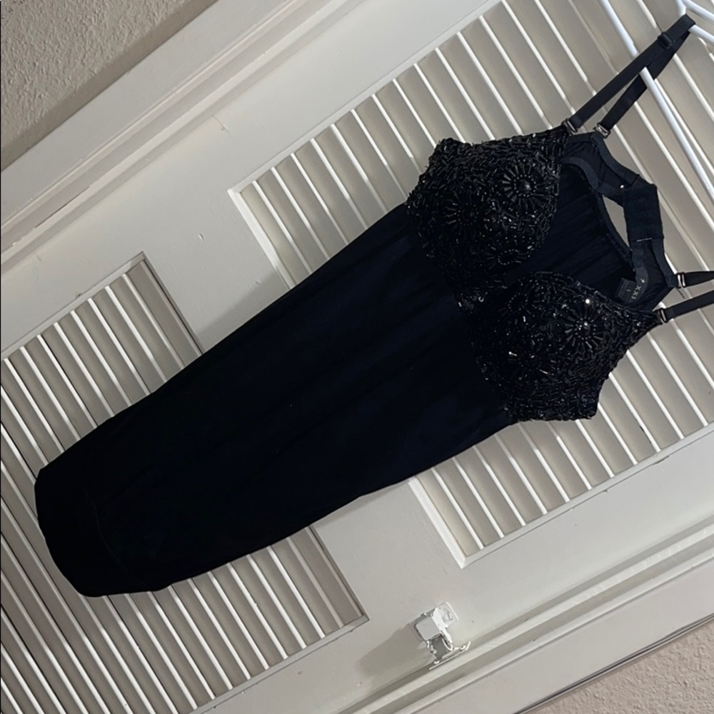Black sequence dress